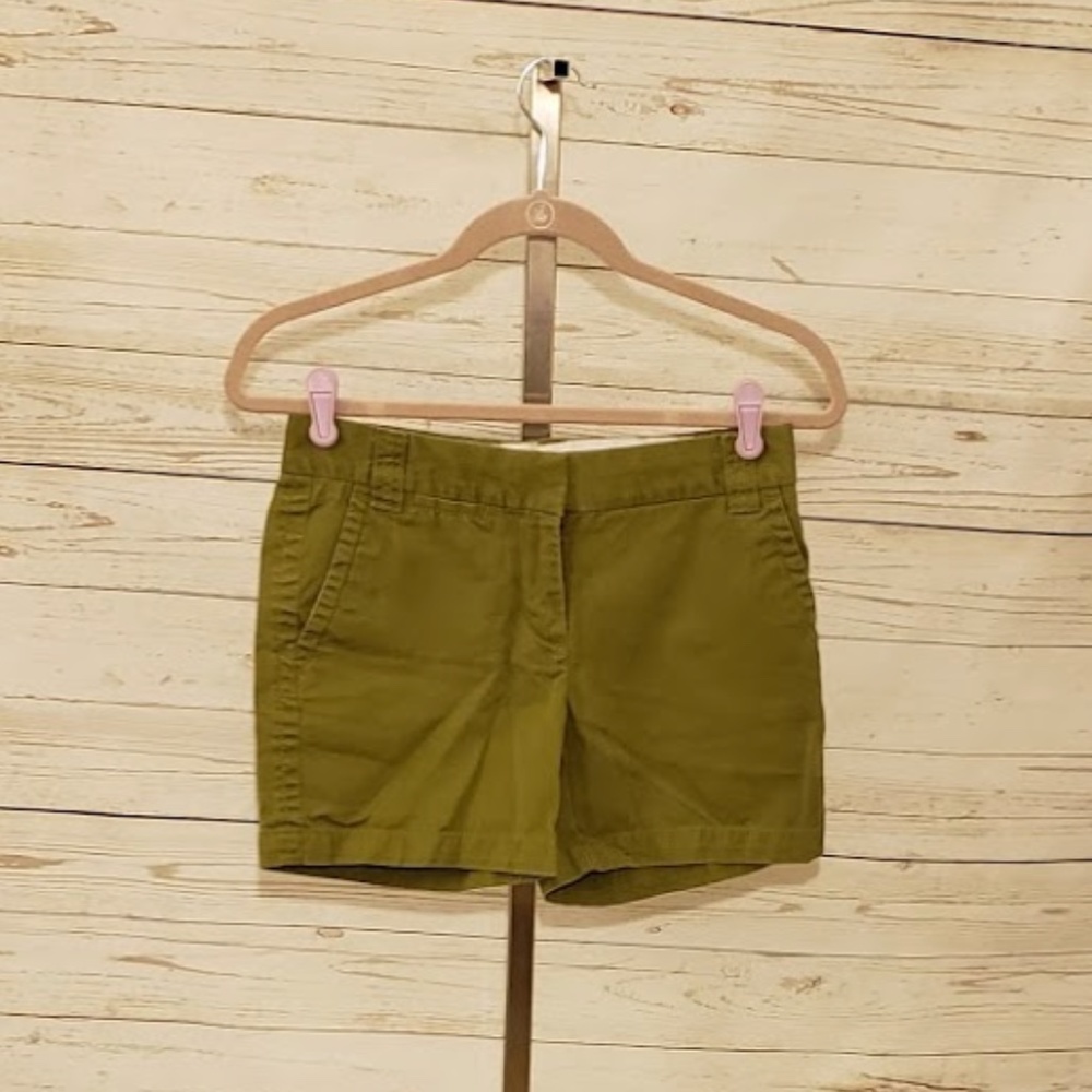 J.Crew green chino shorts